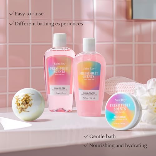Spa Gifts Bag Skin Care Set - Luxurious Rose Spa Gift Baskets for Women - image 2