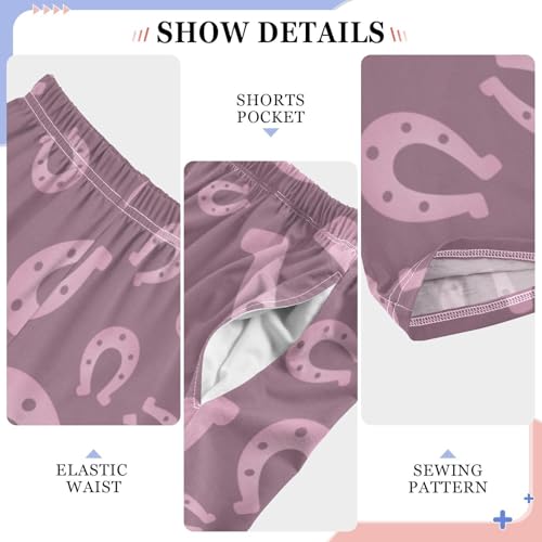 Lucky Horseshoe Boys Pants Boys Athletic Pants Long Pant for Boywith Pockets Wide-Leg Size 6-14Y4