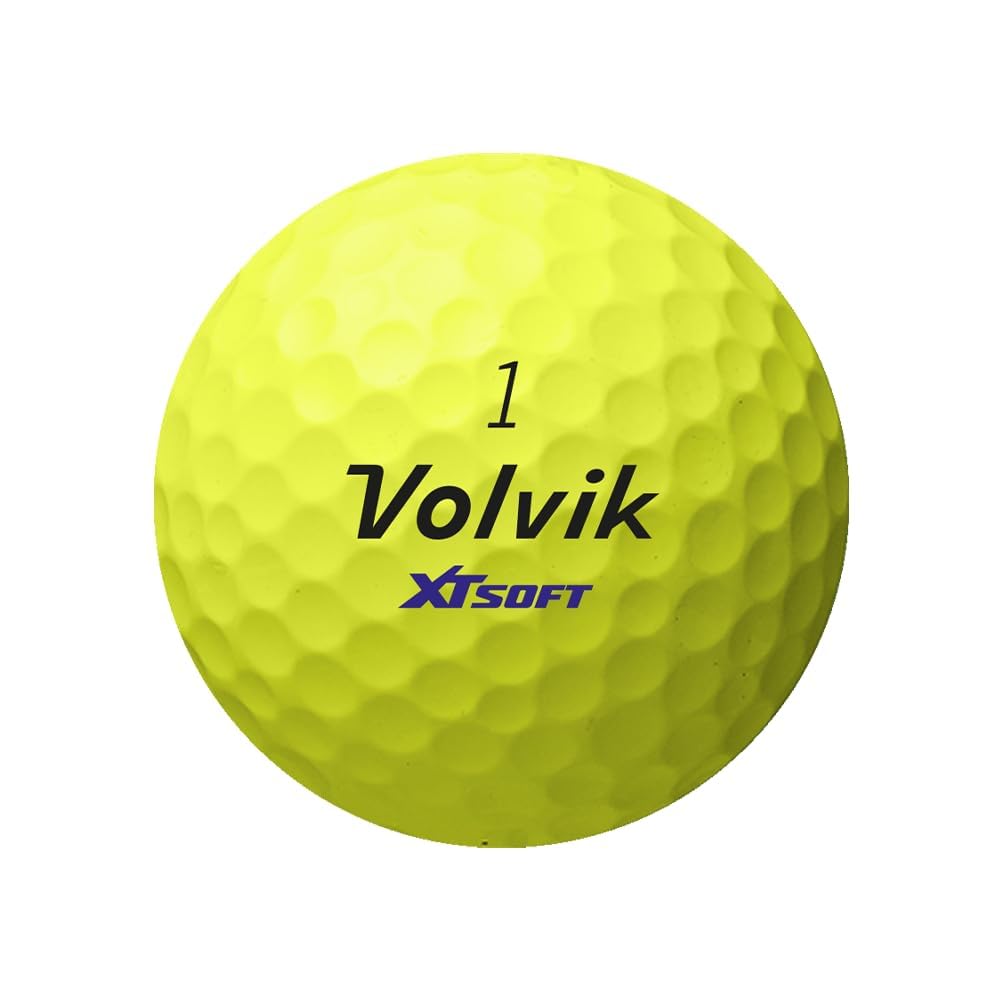 New Volvik XT Soft Extreme Soft Feel and Power Distance, 3-Piece Construction Urethane Cover Golf Ball. 1 Dozen (Yellow) with 5 Ball Marker and 1 Magnet Hat Clip