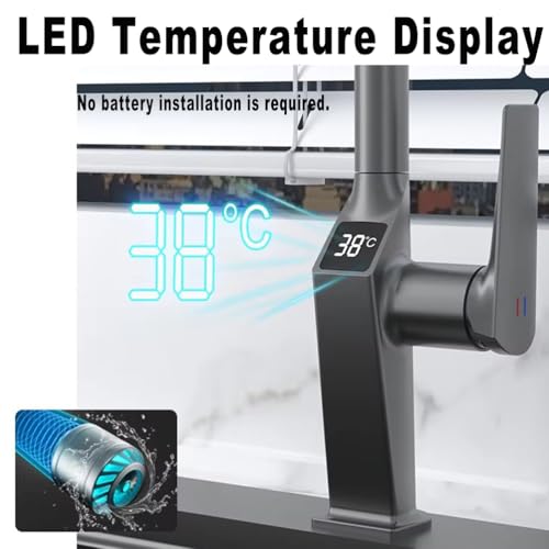 Design à trou unique pour cuisines modernes avec robinet LED innovant