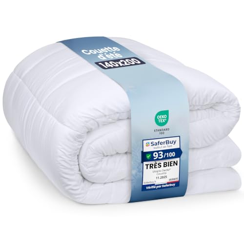 Utopia Bedding Couette 140 x 200 cm, Couette légère avec Rembourrage en Polyester pour 4 Saisons,...