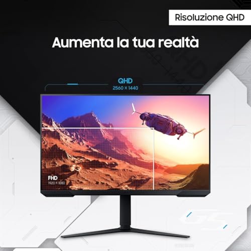 Monitor Gaming Odyssey G5 (S32CG510EU), Flat, 32'', 2560x1440 (QHD), HDR10, VA, 165Hz, 1ms (MPRT), AMD FreeSync Premium, HDMI, DP - Monitor - Immagine 4
