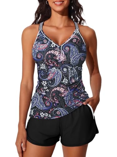 Maillot de bain tankini femme short gainant noir taille 16 Summer Mae