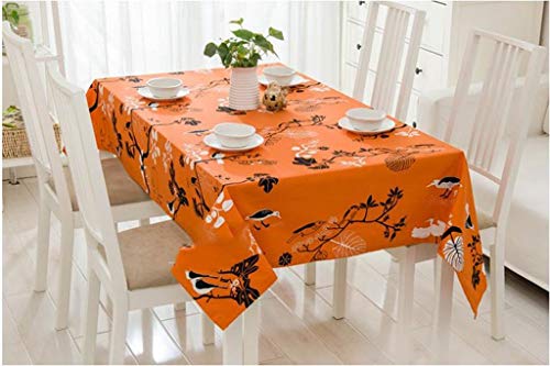 Table à manger avec nappe de style européen en tissu de coton MU