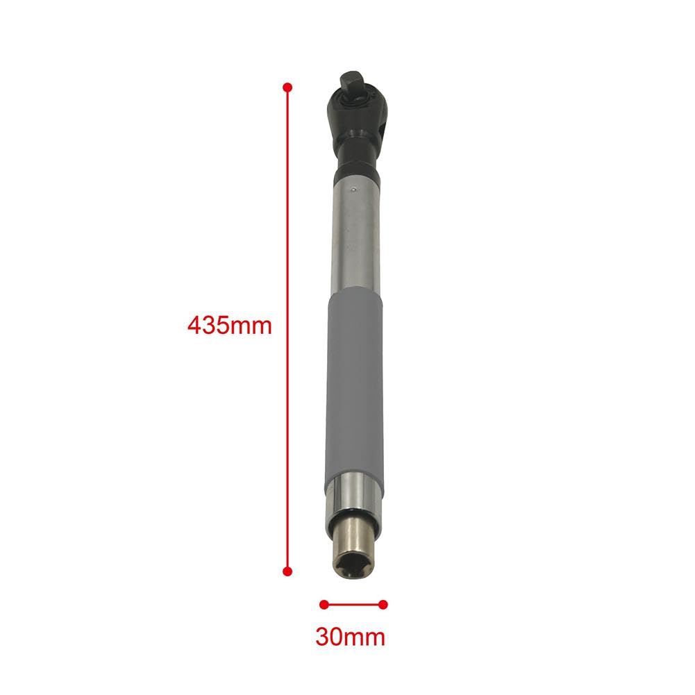 Llave de extensión compensada, llave eléctrica de carraca, control de par multifuncional, extensor de llave de transmisión de cadena, compatible con enchufes de 1,27 cm (3 kits)