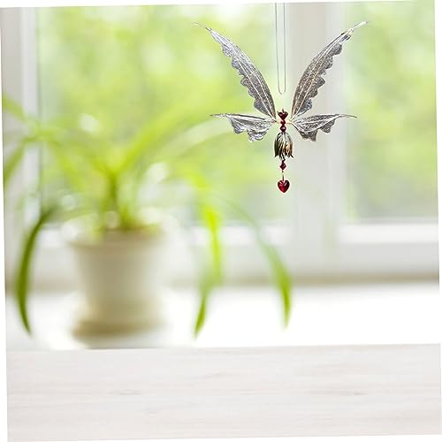 Campanas de viento de mariposa para revivir patios apagados con melodías y color rojo 7