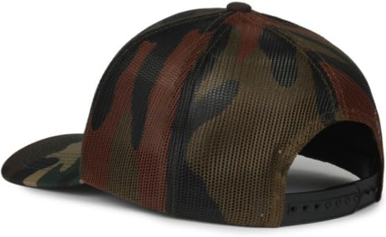 Whitetail Deer American Flag Camo Trucker Hat – Woodland Hunting Snapback Cap for Men, with Mesh Back, One Size - Image 5