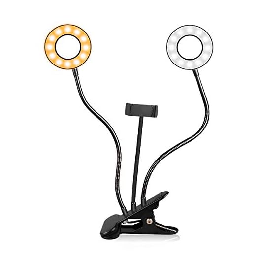 Greika, AL-06D Ring light Duplo com Adaptador para Smartphone