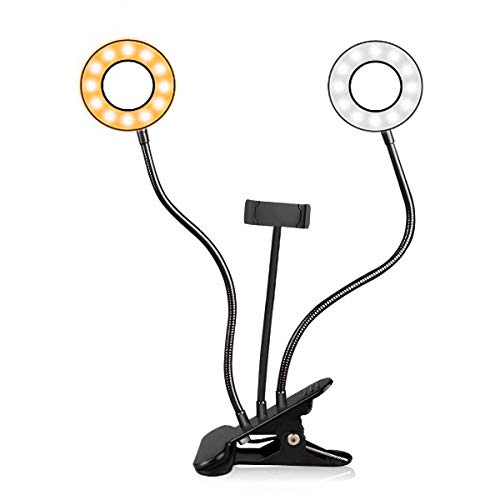Greika, AL-06D Ring light Duplo com Adaptador para Smartphone