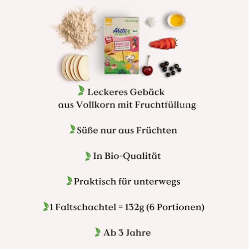 Alete Bio Schnitties Vollkorn Und Rote Früchte 6 x 22 g