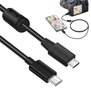 USB C to Micro USB Data Charge Cable for Old Phone Smartphone Camera Headphone - USB-C Compatible with MacBook iPhone 15 Samsung LG Moto PC/Laptop with a USBC Port