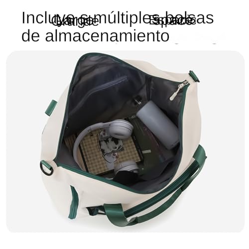 Bolsa deportiva espaciosa de hombre con compartimento de zapatos e impermeable 7