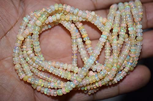 Ethiopian opal perles lisses pour fabriquer un collier artisanal unique
