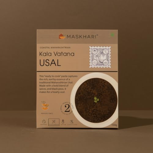 Image of Maskhari Rate Ready to eat Kala Vatana Usal Daal, Pure vegetarian, 150g | Ready to Eat Indian Food In Minutes, No Preservatives or Artificial Color