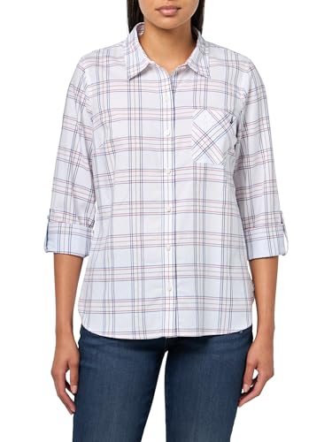 Image of Nautica Women's Button Front Long Sleeve Roll Tab Shirt