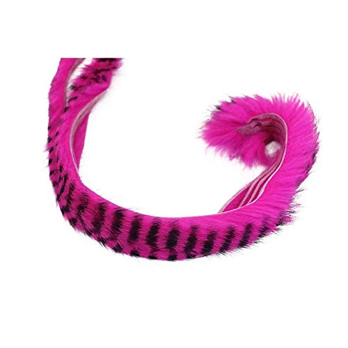 Tigofly 5 Colors Black Strips Color Rabbit Zonker Strips Straight Cut 4Mm Width For Salmon Trout Fly Fishing Tying Materials #TOP2