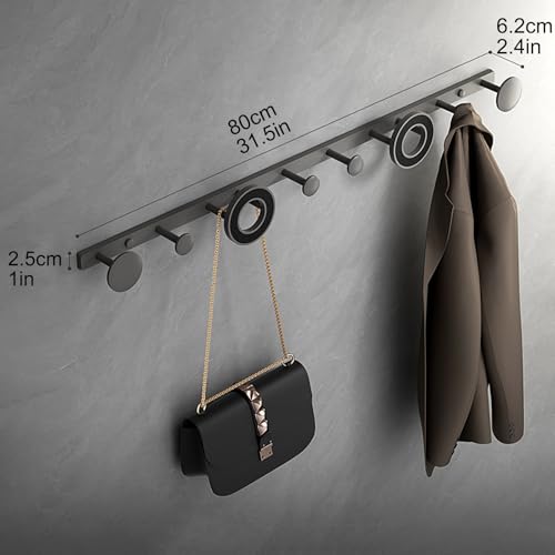 Organiseur de serviettes de bain suspendre vêtements et sacs porte-manteau mural - 7