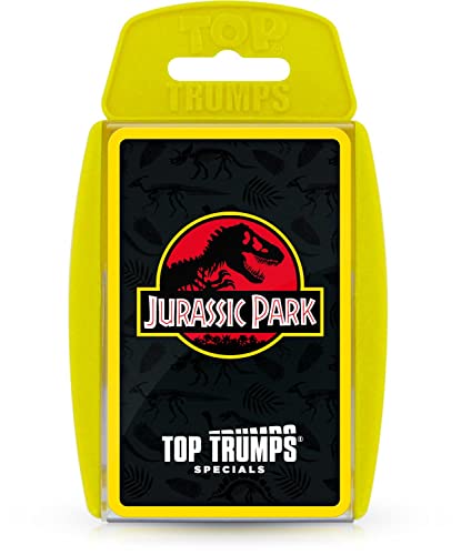 Top Trumps Juego de Cartas Jurassic Park Specials, viaja a través de Isla Nublar y Juega con el Dr. Malcolm, Donald Gennaro, Eric Kirby y Alan Grant, Regalo Educativo y Juguete para niños y niñas a