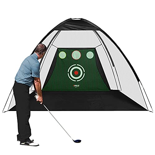 Golf Practice Net, 10x7 feet Golf Nets for Backyard Driving, Heavy Duty Golf Net – Home Golf Swing Training - Indoor Outdoor Use - Golf Simulator for Any Golfer