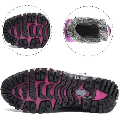Winter Boots for Women Waterproof Non Slip, Warm Fur Lined Booties for Unisex, Thick Snow Boots, Outdoor Hiking Shoes2