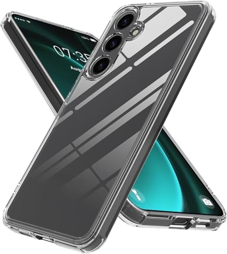 Image of REALCASE Silicone Samsung S25 FE 5G Back Cover Case, Scratch Resistant Protective Crystal Clear Transparent Shock Proof Bumper Back Cover Case for Samsung Galaxy S25 FE 5G