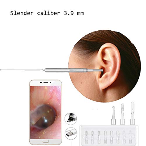 3.9mm USB-Otoskop, Megapixel HD-Ohr Endoskop Kamera, USB-Ohrhörer-Ohrenschmalz Entferner, Für Android, Tablet und mehr