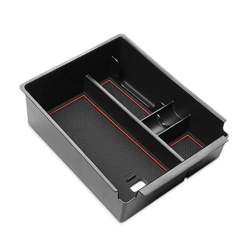 POSAID Center Console Organizer for 2022 2023 2024 Hyundai Santa Cruz Center Console Armrest Tray for 2022 Hyundai Tucson NX4 Storage Box Insert Tray with Coin Holder, Red Trim