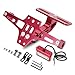 MDPROMCP Universal Motorcycle Fender Eliminator With LED Light CNC Aluminum License Plate Bracket (Red)