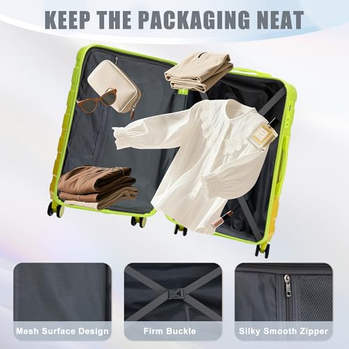 Image of Hardshell Luggage, Lightweight Durable PC Suitcase with Double Spinner Wheels