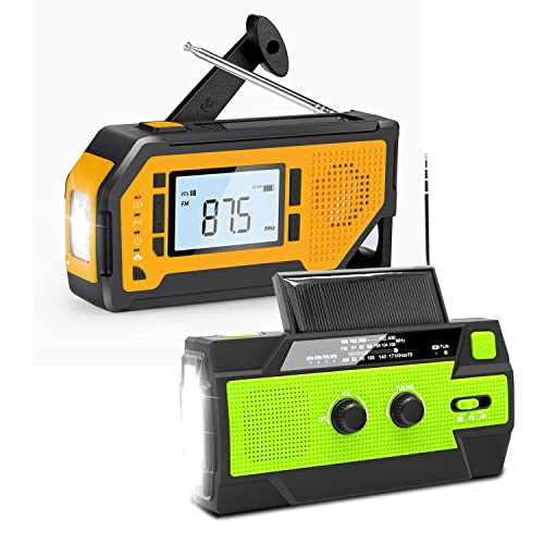 【2022 Newest Version】 Emergency Weather Alert Radio+Am/Fm/Noaa Weather Emergency Crank Radio, Solar Hand Crank Portable Radio With Sos Alarm For Emergency And Outdoor #TOP5