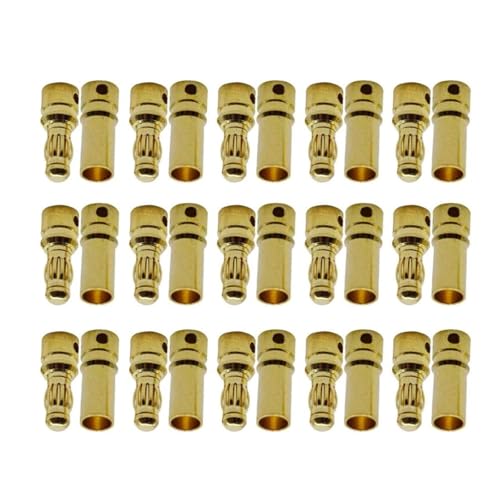 Lerpwige 15 connettori placcati oro, 3 5 mm, maschio, femmina, per telecomando ad alta efficienza, velocità elettronica, controller, telecomando, tappo a banana