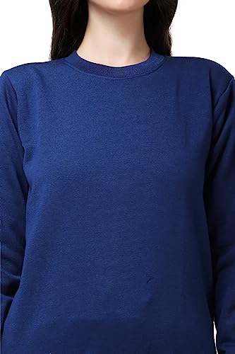 Image of Women's Full Sleeves Round Neck Winter wear Casual Fit Sweatshirt and Jogger Set Cotton Stretchable Comfort Fit and Warm for Cold Season for Everyday Winter Season Wear
