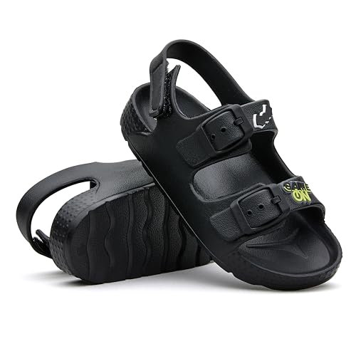 Image of EasyStar Boys and Girls Lightweight Dual-Adjustable Sandal Buckles With Hook and Loop Heel Closure