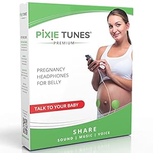 Pixie Tunes Premium Award-Winning Baby Bump Headphones; #1 Pregnancy Speakers to Play Music, Sound and Talk to Your Baby…