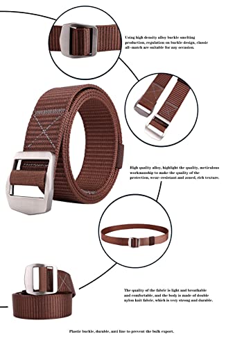 Casual Nylon Belt for Men,Sports Canvas Belts Training Tactical Perfect Belt/Width 1.5"3