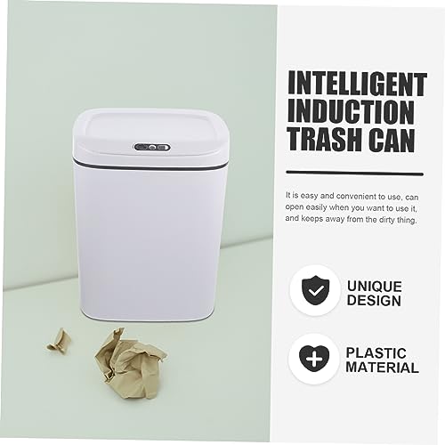 Caneca de basura rectangular con sensor de movimiento miniatura 7