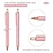 WY WENYUAN 4 Pcs Ballpoint Pens, Comfortable Writing Metal Retractable Pretty Journaling Black Ink Medium Point 1.0 mm Gift Pens, Cute Pens School Supplies for Women