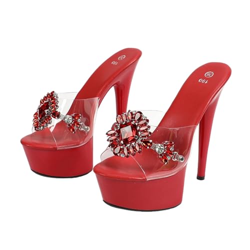 Sandales à talons hauts pour femmes YZCIS bout ouvert chic de soirée
