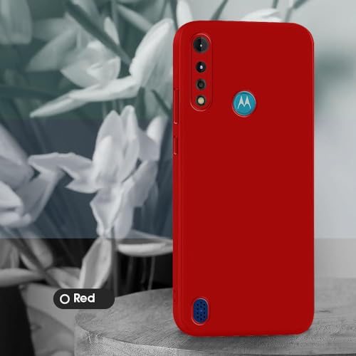 Image of Back Cover for Motorola Moto G8 Power Lite 4G | Full Camera Protection | Premium Liquid Silicon Case | Flexible Bumper Case for Motorola Moto G8 Power Lite 4G (Red)