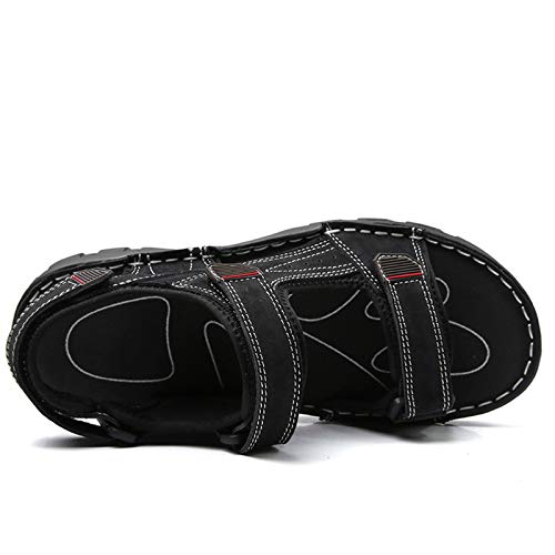 Gospt Men's Adjustable Three Strap Athletic River Sandals Shoes with Hook and Loop Closures Flat2
