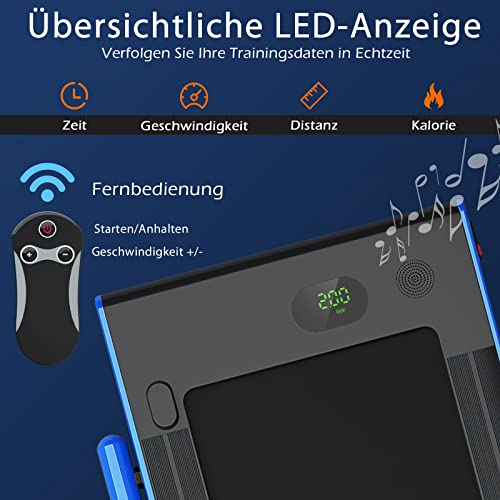 COSTWAY 2 in 1 Walking Pad & Laufband klappbar | App-kontrolliert | Bluetooth | LED Display | 1-12km/h | bis 120kg… – Bild 4