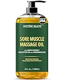 MYSTÉRE BEAUTÉ Sore Muscle Massage Oil - Moisturizes Skin - Premium-Quality - 8 fl oz