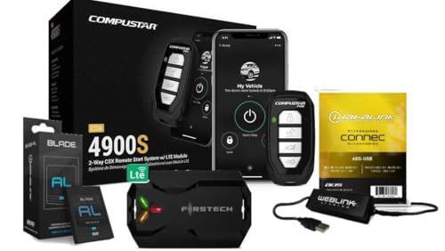 Compustar CSX4900S 2 Way CSX Remote Start System with LTE Module Bundled with (1) Blade-AL Bypass Module