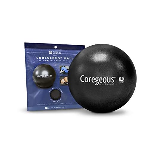 Tune Up Fitness – Coregeous Ball | Psoas Release, Abdominal, Belly & Lower Back Massager | Therapy Stretch Ball for Lower Back Pain, Stress & Digestive Relief, Improved Breathing & Sleep (Graphite)