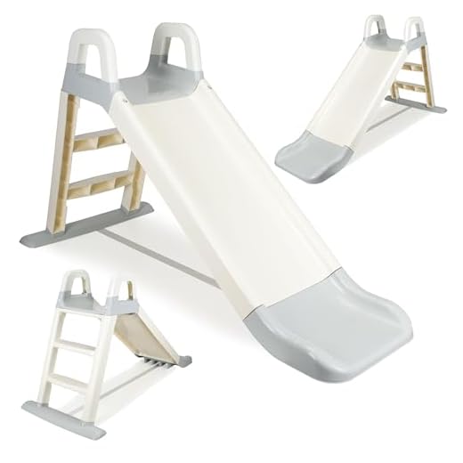 COIL Toboggan Extérieur Aire De Jeux pour Jardin Toboggan Enfant Extérieur - Toboggan Intérieur, Toboggan De Jardin Enfant Toboggan - Toboggan Autonome, Toboggan (crème/Gris)
