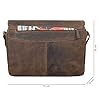'Tom' Sac Messenger Vintage en Cuir | Sac à Bandoulière Hommes Femmes | Sacoche Laptop 15 Pouces pour Bureau, Université, Travail | Sac en Cuir Véritable, Couleur:Calais - Marron #4