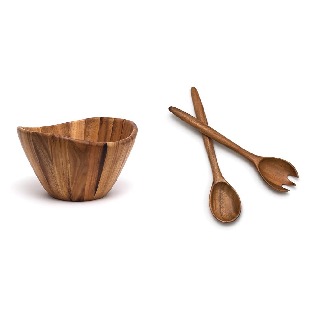 Serving Bowls Lipper Acacia Salad Bowl Set Lipper International