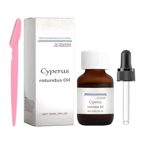 Aceite Cyperus Rotundus, 60 ml de aceite Cyperus Rotundus para depilación, reduce el crecimiento del vello corporal, adecuado para todo tipo de piel.