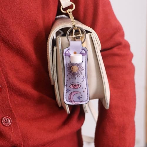Lip Balm Holder Keychain, Sleeve Pouch for Mini Lipstick, Cute Portable Key Chain Accessories for Lip Gloss — 사진 5