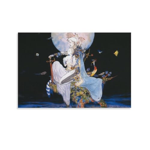 �V���F Yoshitaka Amano �t�@�C�i���t�@���^�W�[IV V VI�|�p�p�l����W?��|�X�^�[ (7) �E�H�[���A�[�g �L�����o�X ��� �摜�̊G �Ǌ|�� ���� �z�[������20x30inch(50x75cm)